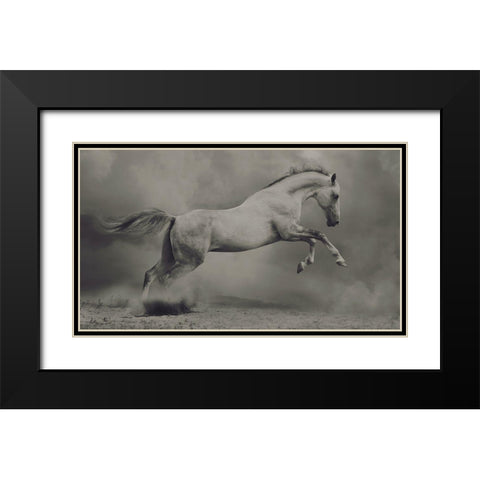 Parical Black Modern Wood Framed Art Print with Double Matting by Dashtrazmi, Hamze
