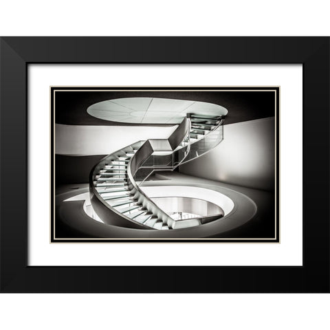 Stairway To Heaven Black Modern Wood Framed Art Print with Double Matting by Bernardino Coelho, Antonio