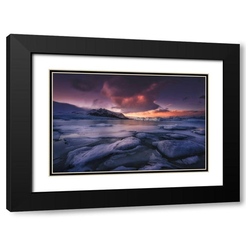 Waiting For The Stars Black Modern Wood Framed Art Print with Double Matting by Ruiz Dueso, Jorge