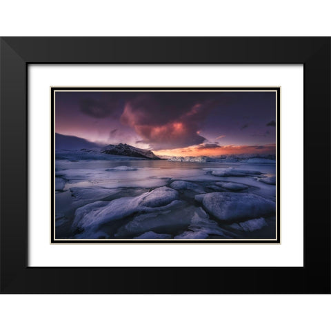 Waiting For The Stars Black Modern Wood Framed Art Print with Double Matting by Ruiz Dueso, Jorge