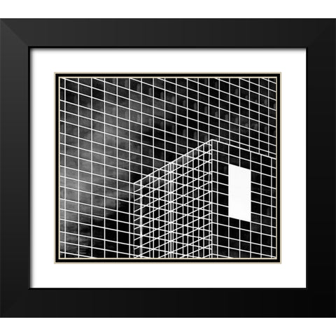 The White Rectangle Black Modern Wood Framed Art Print with Double Matting by Van Son, Greetje