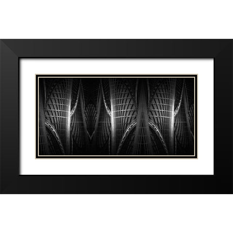 Wood Work. Black Modern Wood Framed Art Print with Double Matting by Londal, Leif