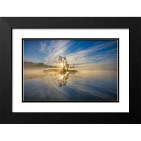 The Island Black Modern Wood Framed Art Print with Double Matting by Keller