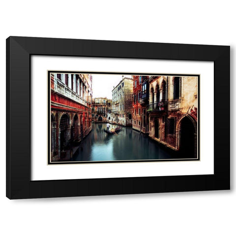 The Gondolier Black Modern Wood Framed Art Print with Double Matting by Chiriaco, Carmine