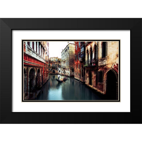 The Gondolier Black Modern Wood Framed Art Print with Double Matting by Chiriaco, Carmine