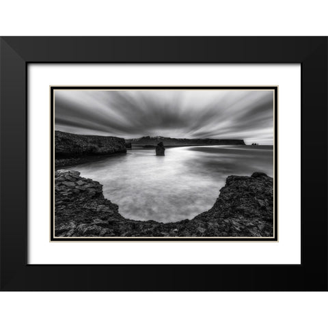 Hard Wind Black Modern Wood Framed Art Print with Double Matting by Ruiz Dueso, Jorge