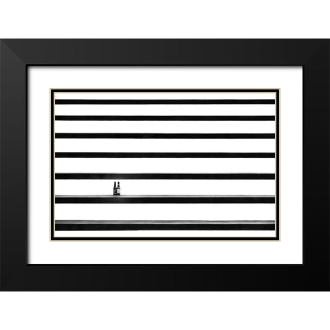 After The Game - Part 3 Black Modern Wood Framed Art Print with Double Matting by Endermann, Rolf