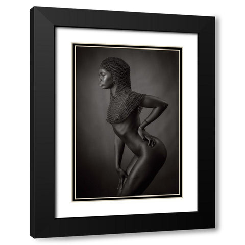Jess Black Modern Wood Framed Art Print with Double Matting by Catchlight Studio