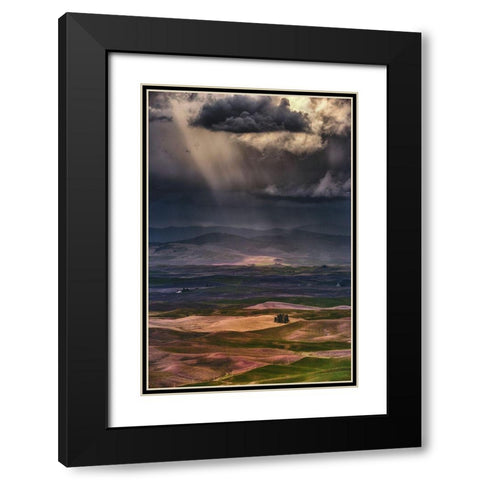 Rain Clouds Black Modern Wood Framed Art Print with Double Matting by Jacobs, Lydia