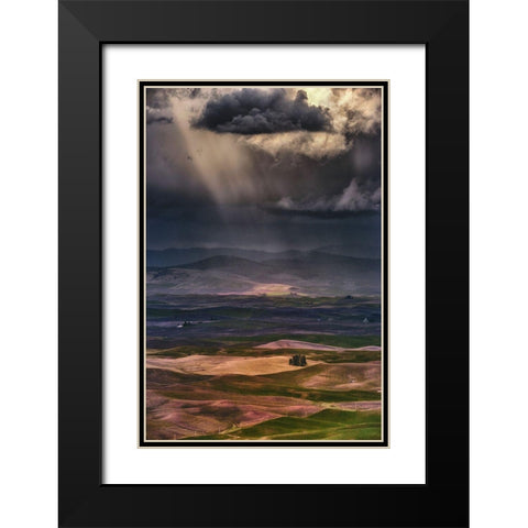 Rain Clouds Black Modern Wood Framed Art Print with Double Matting by Jacobs, Lydia