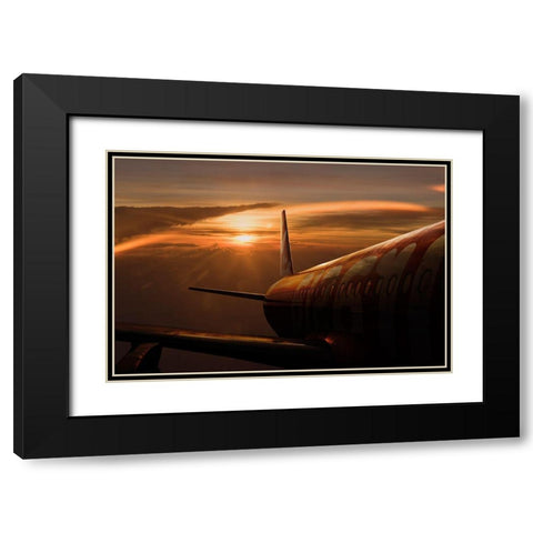 Out Of The Flight Black Modern Wood Framed Art Print with Double Matting by Khemkum, Ekkachai