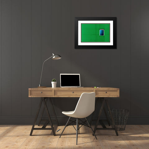 Simplicity Black Modern Wood Framed Art Print with Double Matting by Novillo, Alfonso