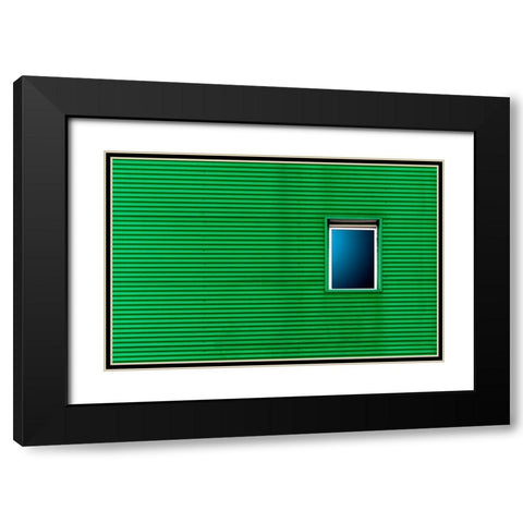 Simplicity Black Modern Wood Framed Art Print with Double Matting by Novillo, Alfonso