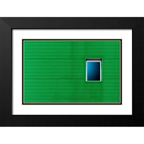 Simplicity Black Modern Wood Framed Art Print with Double Matting by Novillo, Alfonso