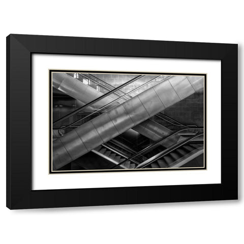 Starless Black Modern Wood Framed Art Print with Double Matting by Leiro, Manolo