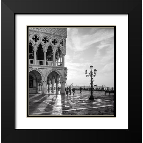 Early Morning - Venice Black Modern Wood Framed Art Print with Double Matting by Snape, Nigel