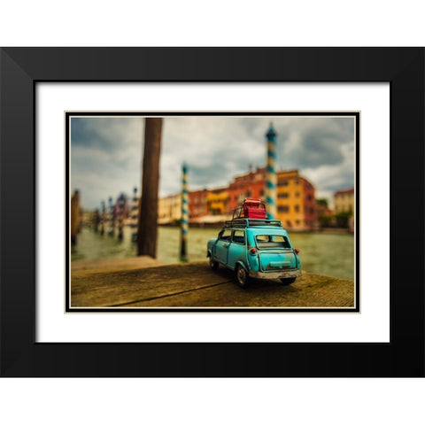 Venice Stopped Black Modern Wood Framed Art Print with Double Matting by Francisco Partida, Luis