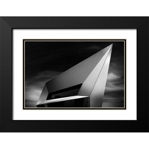 Porsche Museum Black Modern Wood Framed Art Print with Double Matting by Buchmann, Oliver