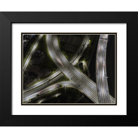 Untitled Black Modern Wood Framed Art Print with Double Matting by Tetsurou, Kobayashi