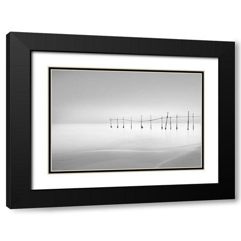 Smooth Black Modern Wood Framed Art Print with Double Matting by Boroomand, Farshad