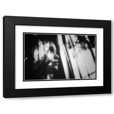 Untitled Black Modern Wood Framed Art Print with Double Matting by Ayer, Ali