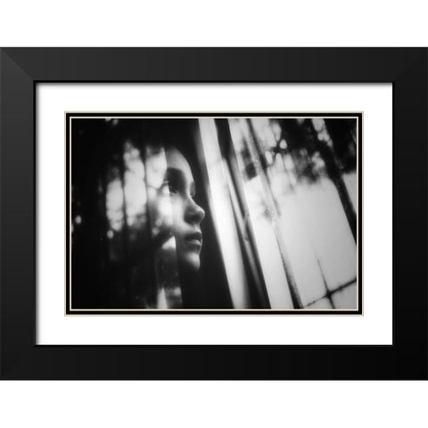 Untitled Black Modern Wood Framed Art Print with Double Matting by Ayer, Ali