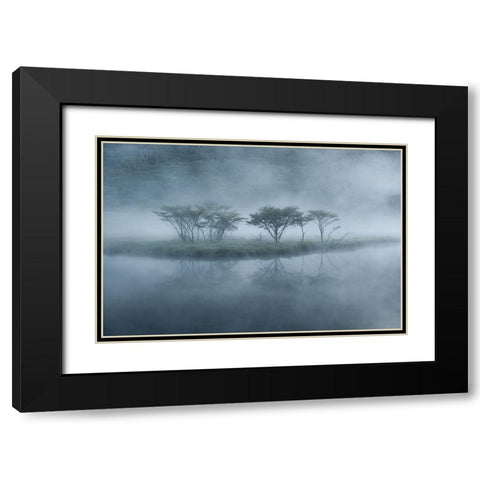 Untitled Black Modern Wood Framed Art Print with Double Matting by Nagase, Shota