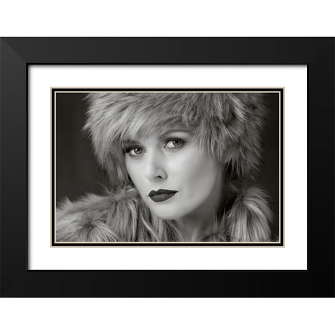 The Eyes Have It Black Modern Wood Framed Art Print with Double Matting by Wilkinson, Hugh