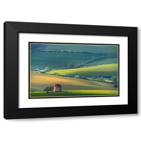 About Forms A Lines Black Modern Wood Framed Art Print with Double Matting by Sokolovsky, Vlad