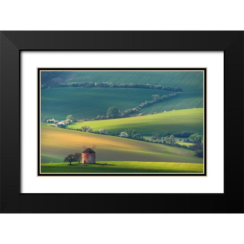 About Forms A Lines Black Modern Wood Framed Art Print with Double Matting by Sokolovsky, Vlad