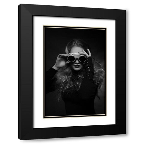 Viki Black Modern Wood Framed Art Print with Double Matting by Justusova Sumcova, Denisa