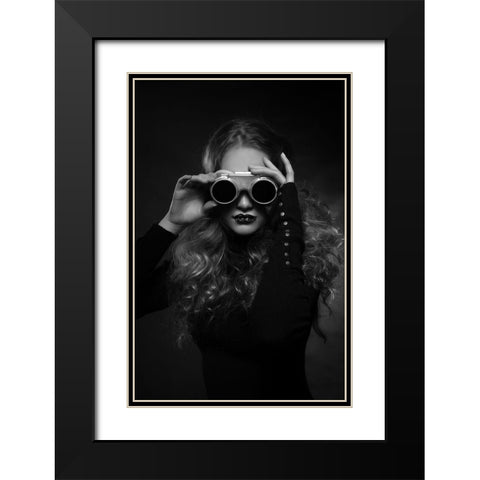 Viki Black Modern Wood Framed Art Print with Double Matting by Justusova Sumcova, Denisa