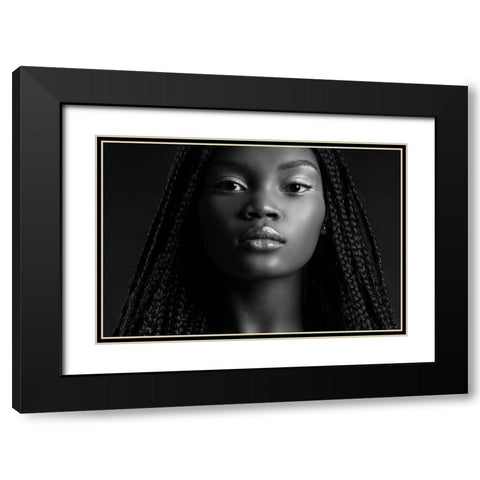 Portrait Of Elizabeth Black Modern Wood Framed Art Print with Double Matting by Koops, Johan