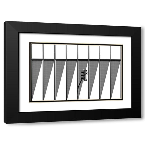 Traffic Light Black Modern Wood Framed Art Print with Double Matting by Hawerkamp, Hans-Wolfgang