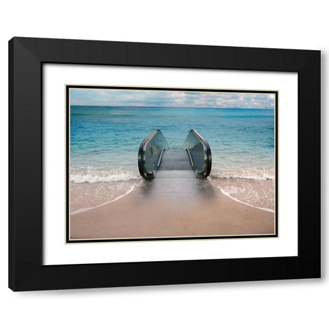 Dive Black Modern Wood Framed Art Print with Double Matting by Kow, Andrew