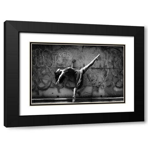 Dance Black Modern Wood Framed Art Print with Double Matting by Matsunaga, Toru