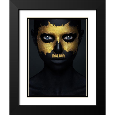 Gold Of The Dead. Black Modern Wood Framed Art Print with Double Matting by Malikov, Alex