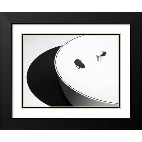N-T Black Modern Wood Framed Art Print with Double Matting by Vangindertael, Luc