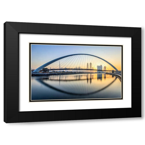 One Arch Fits All! Black Modern Wood Framed Art Print with Double Matting by Shamaa, Mohammed