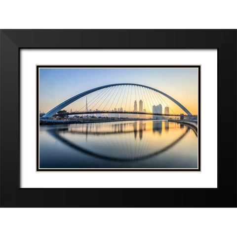 One Arch Fits All! Black Modern Wood Framed Art Print with Double Matting by Shamaa, Mohammed