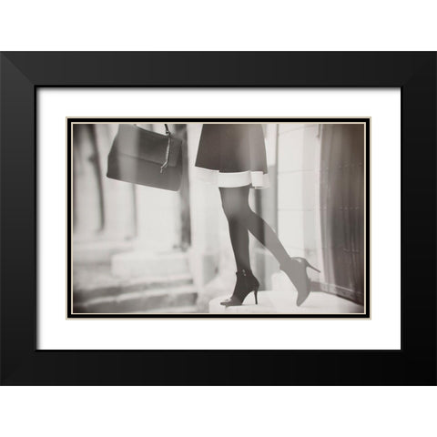Untitled Black Modern Wood Framed Art Print with Double Matting by Lacz, Krisztina