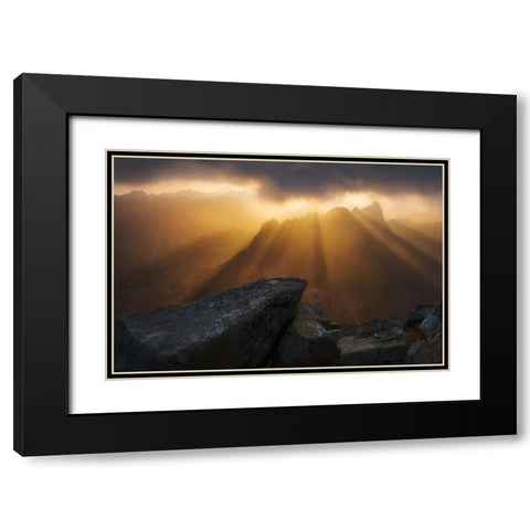 The Fissure Black Modern Wood Framed Art Print with Double Matting by Zsolt Andras, Szabo