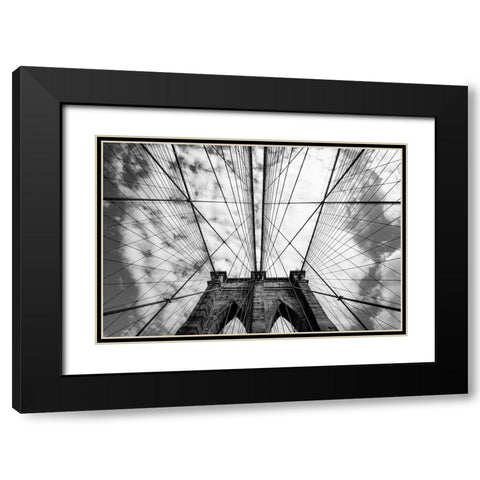 The Bridge Black Modern Wood Framed Art Print with Double Matting by Nihashi, Susumu