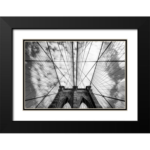 The Bridge Black Modern Wood Framed Art Print with Double Matting by Nihashi, Susumu
