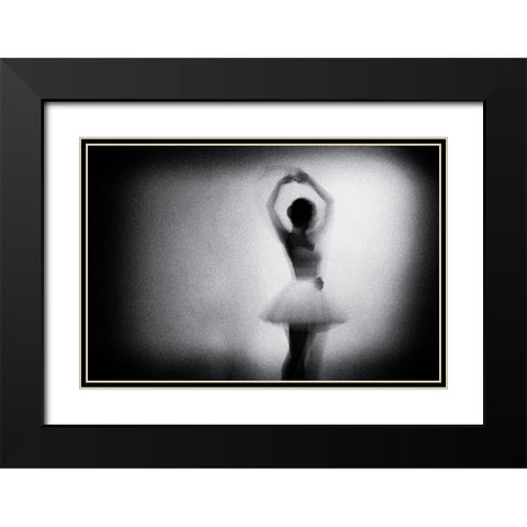 N-T Black Modern Wood Framed Art Print with Double Matting by Medeiros, Paulo