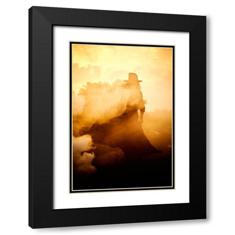 Solitude Black Modern Wood Framed Art Print with Double Matting by Dan, Bez