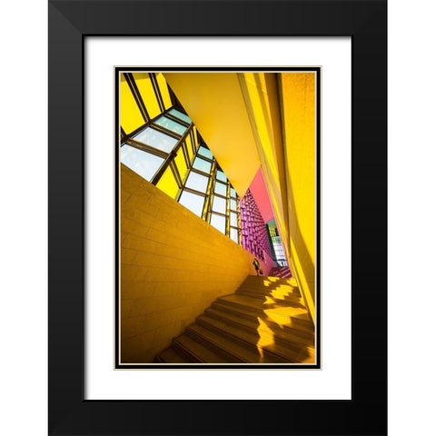 Light Black Modern Wood Framed Art Print with Double Matting by P Neto, Filipe