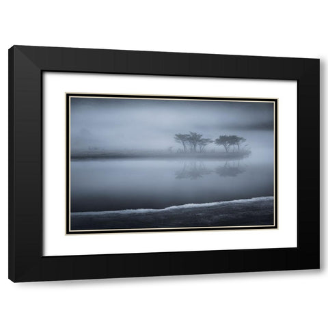 Untitled Black Modern Wood Framed Art Print with Double Matting by Nagase, Shota