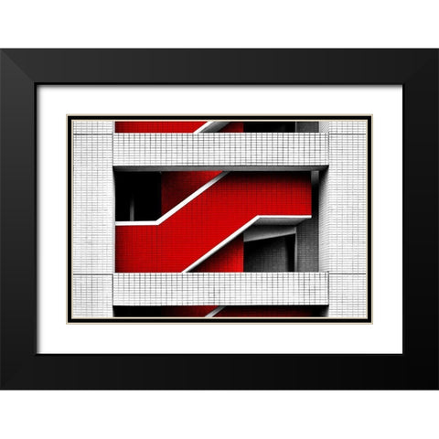 Saitama-Shintoshin Building Black Modern Wood Framed Art Print with Double Matting by E. Karcz, Gary