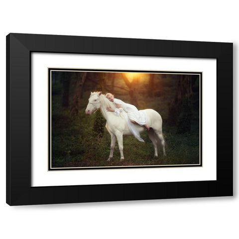 Emotional Black Modern Wood Framed Art Print with Double Matting by Dias, Paulo